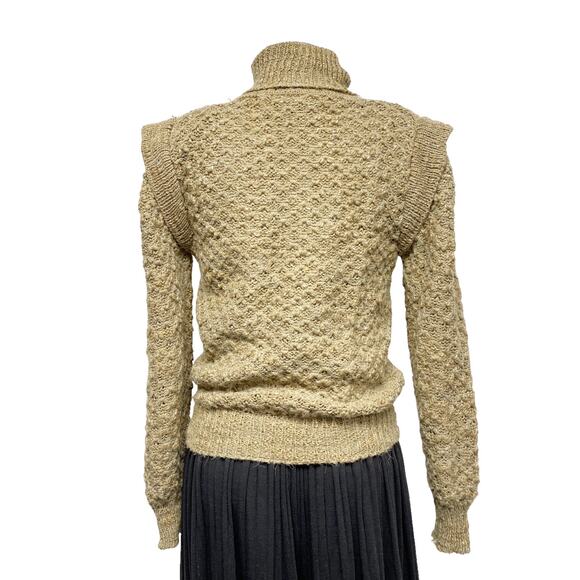 Vintage Contempo Casuals Womens Size M Brown Knit Turtleneck Sweater - Picture 5 of 7